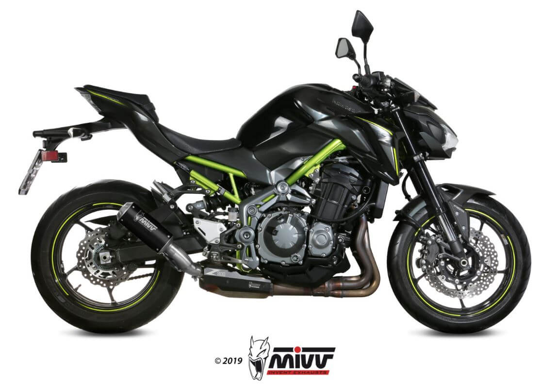 MIVV MK3 Black Stainless Steel Slip-On Exhaust '17-'19 Kawasaki Z 900