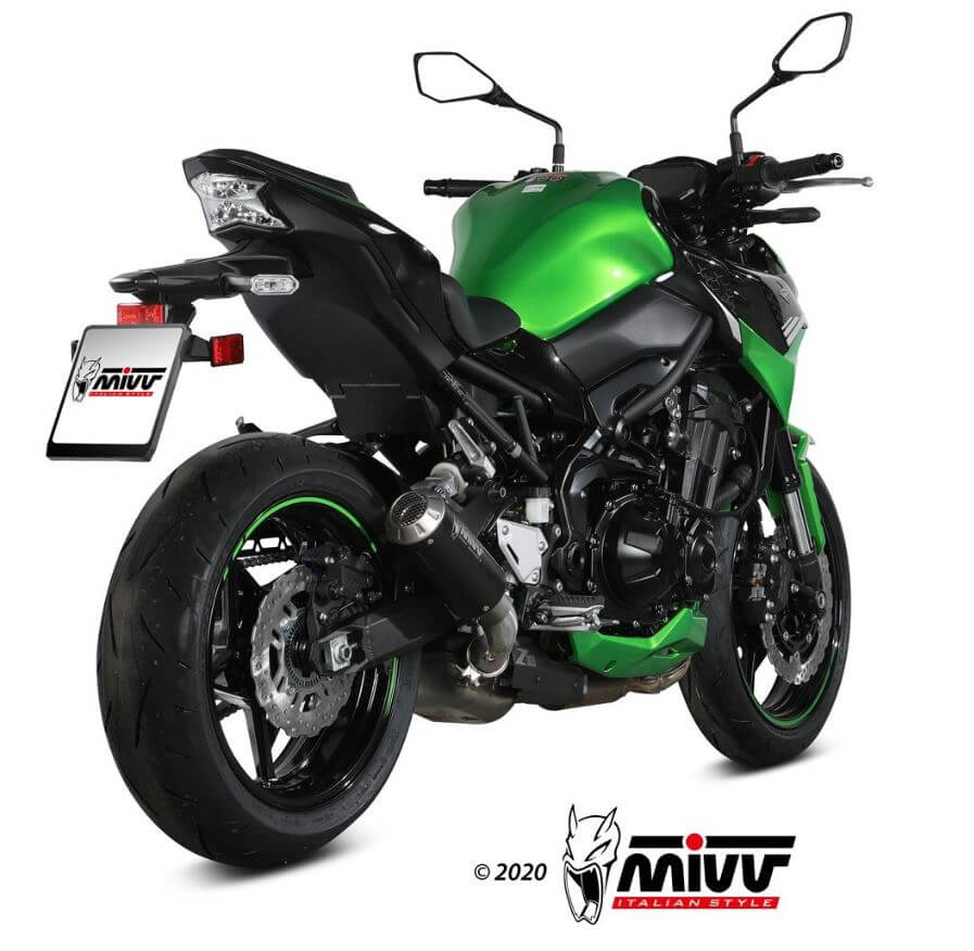 MIVV MK3 Black Stainless Steel Slip-On Exhaust '20-'23 Kawasaki Z 900