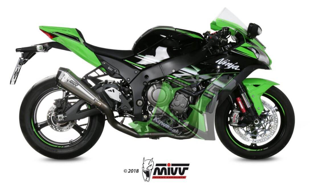 MIVV Delta Race Stainless Steel Full System Exhaust '16-'23 Kawasaki ZX-10 R/RR/SE