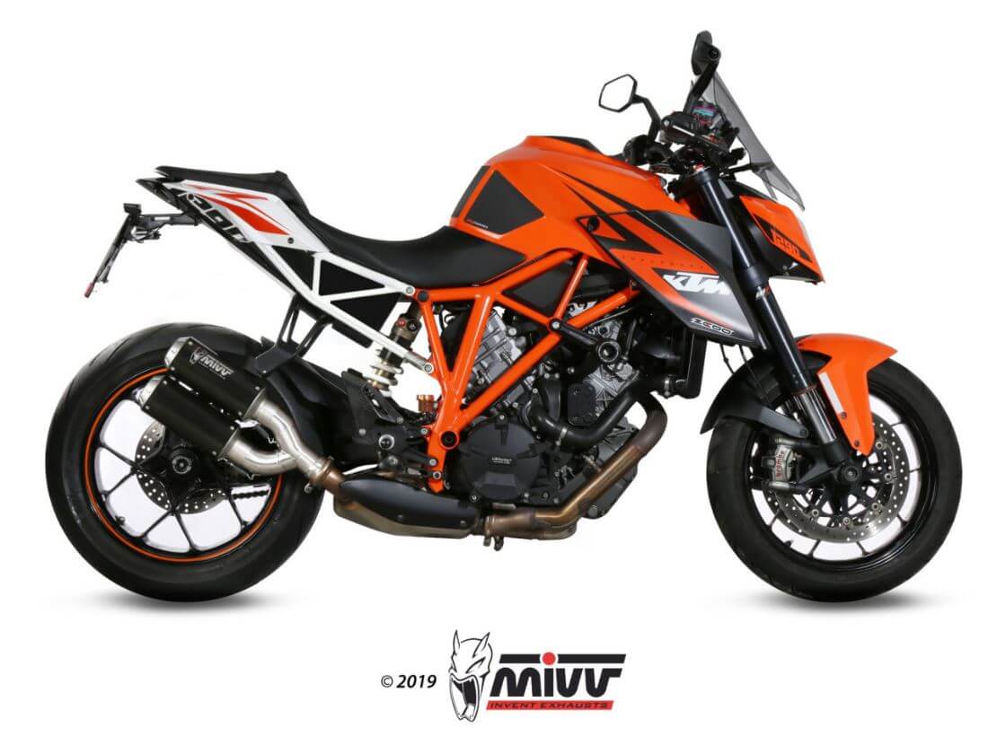 MIVV MK3 Black Stainless Steel Slip-On Exhaust '14-'19 KTM 1290 Superduke