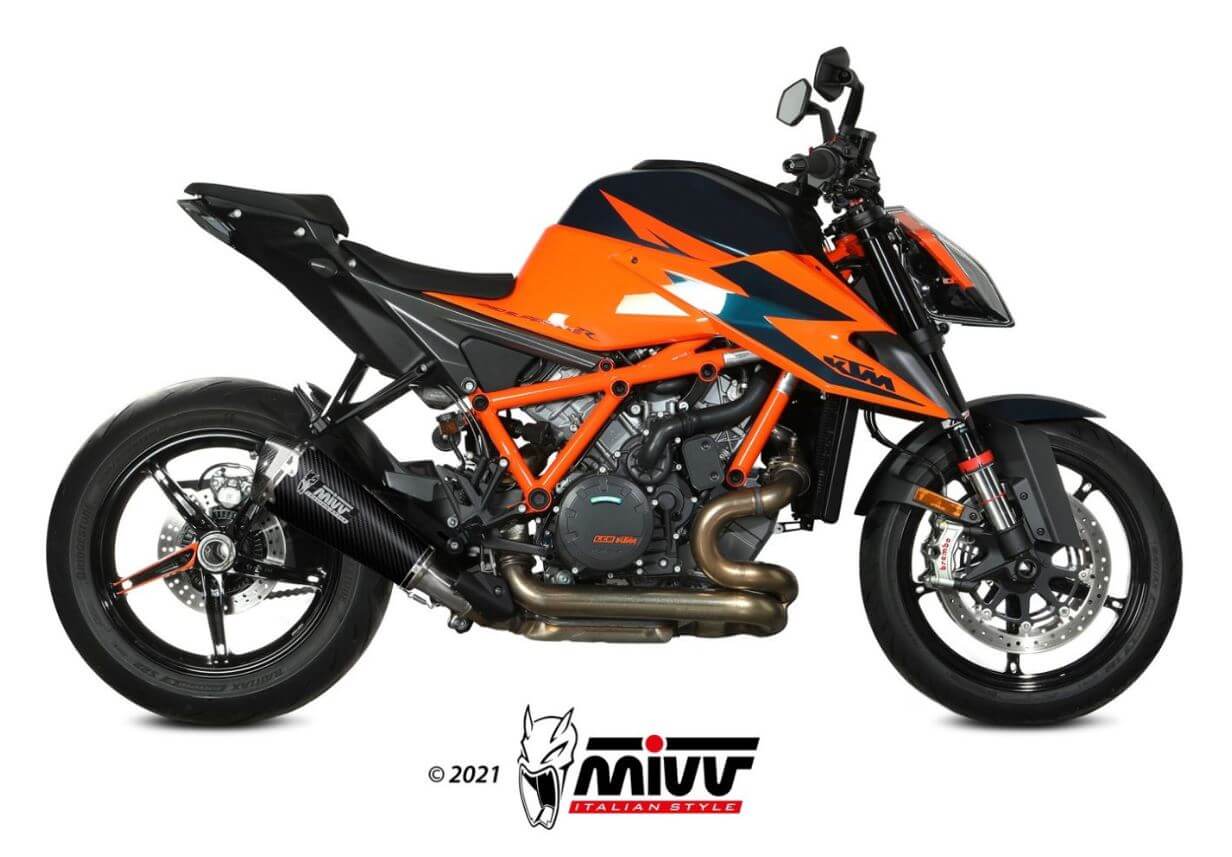 MIVV Delta Race Carbon Slip-On Exhaust '20-'23 KTM 1290 Superduke