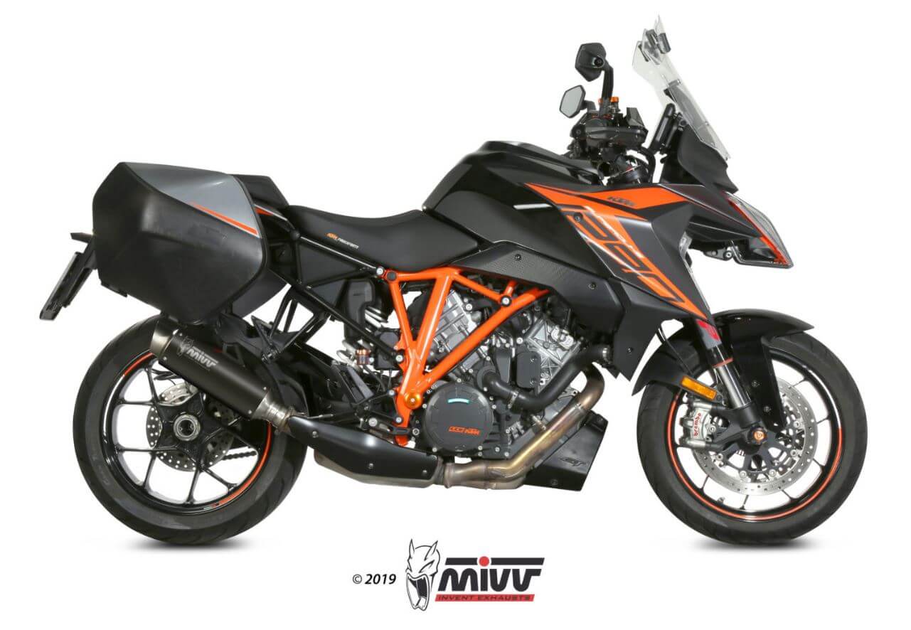 MIVV GP Pro Black Stainless Steel Slip-On Exhaust '16-'23 KTM 1290 Superduke GT