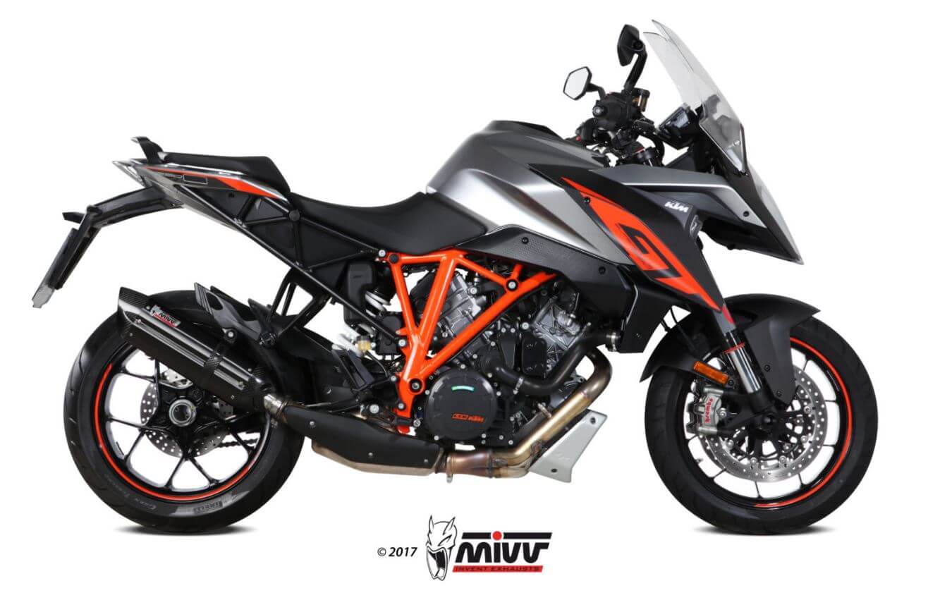 MIVV Suono Black Stainless Steel Slip-On Exhaust '16-'23 KTM 1290 Superduke GT