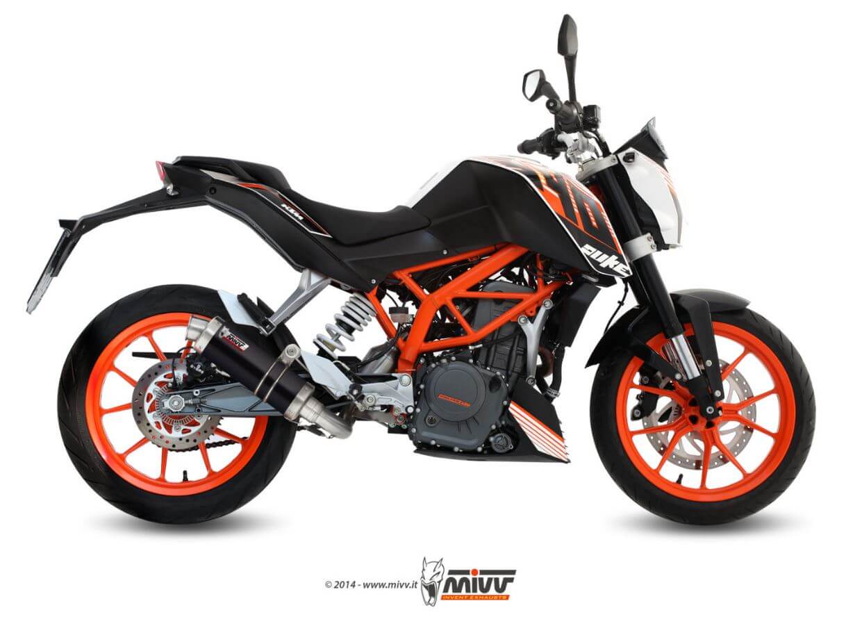 MIVV GP Black Stainless Steel Full System Exhaust '13-'16 KTM 390 Duke