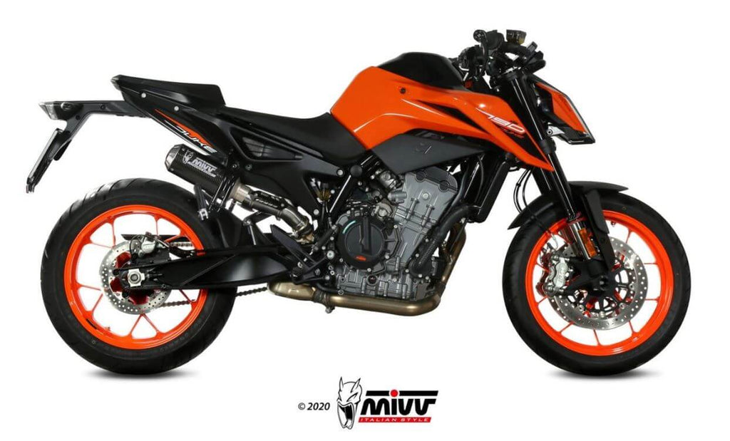 MIVV mk3 スリップオンマフラー KTM 890 790DUKE MIVV MK3 Black Steel Slip-On Exhaust '18-'23 KTM 790/890