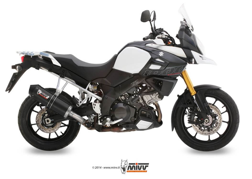 MIVV Oval Carbon Slip-On Exhaust '14-'20 Suzuki V-Strom 1000