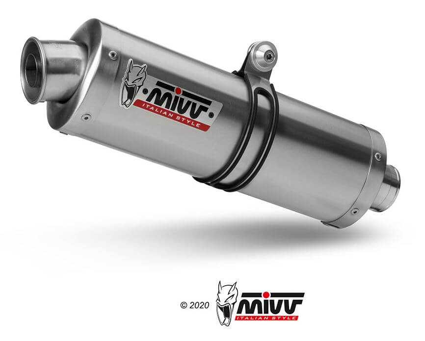 MIVV Oval Stainless Steel Slip-On Exhaust '14-'20 Suzuki V-Strom 1000