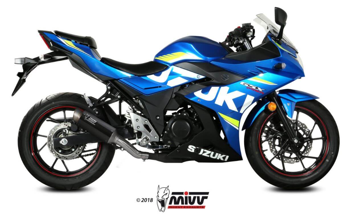 MIVV GP Pro Carbon Slip-On Exhaust '17-'20 Suzuki GSX-250 R
