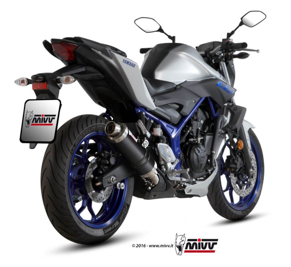 MIVV GP Carbon Slip-On Exhaust '16-'23 Yamaha MT-03