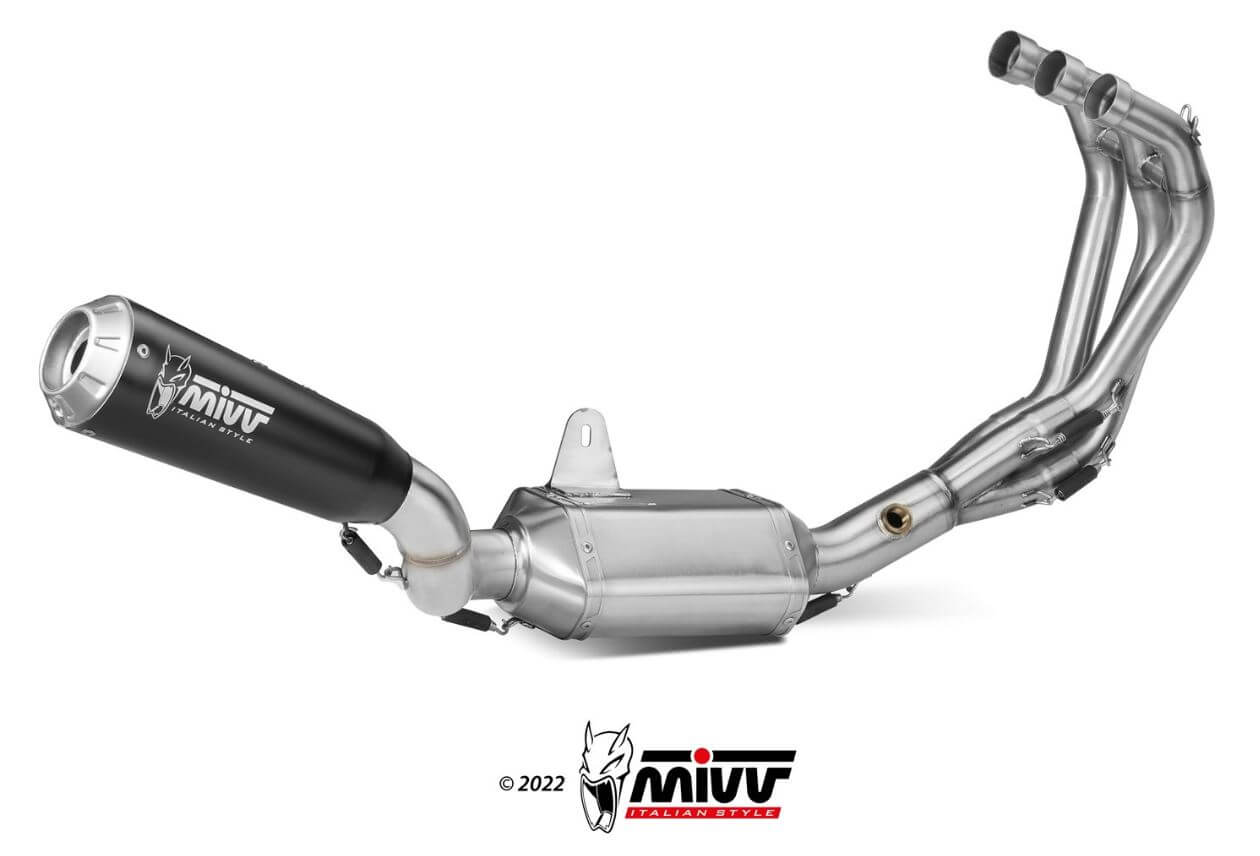 MIVV X-M1 Black Stainless Steel Full System Exhaust '13-'20 Yamaha MT/FZ-09/SP
