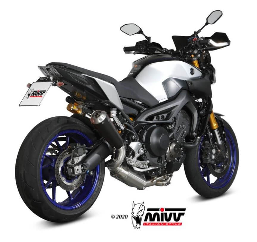 MIVV X-M1 Black Stainless Steel Full System Exhaust '13-'20 Yamaha MT/FZ-09/SP