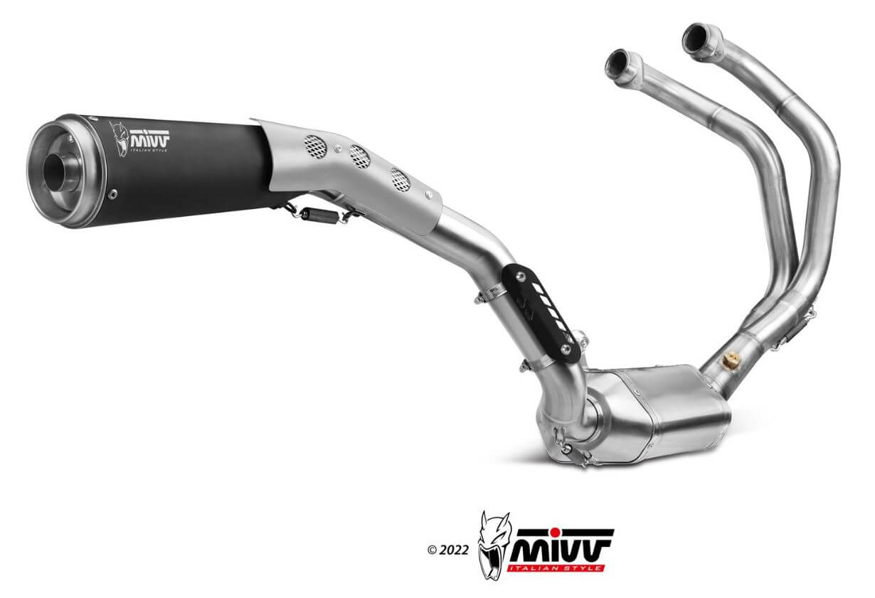 MIVV Ghibli Black Stainless Steel Full System Exhaust '16-'20 Yamaha XSR 700