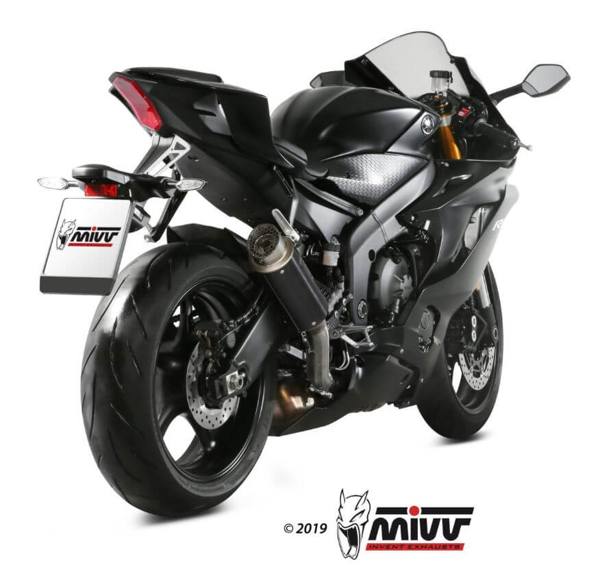 MIVV GP Pro Black Stainless Steel Slip-On Exhaust '17-'21 Yamaha R6