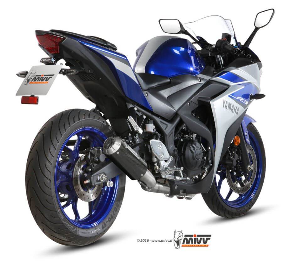 MIVV MK3 Carbon Full System Exhaust '15-'23 Yamaha R3/MT-03