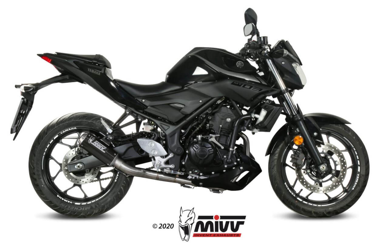 MIVV MK3 Carbon Full System Exhaust '15-'23 Yamaha R3/MT-03