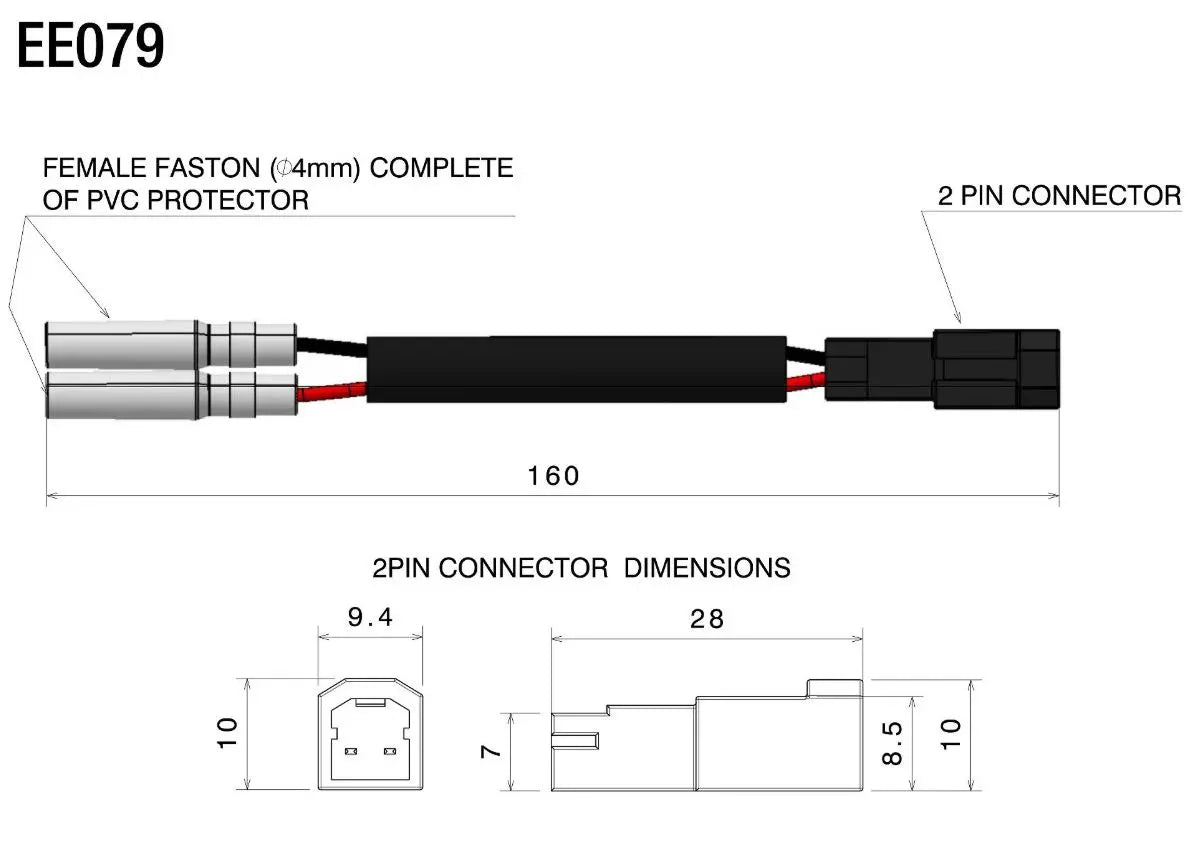 Rizoma EE079H Turn Signal Wiring Kit for Ducati Models |*Check Fitment
