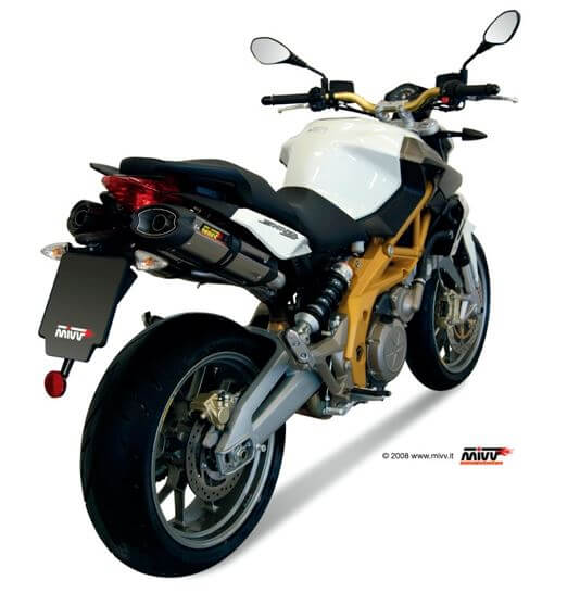 MIVV Suono Stainless Steel Slip-On Exhaust '08-'16 Aprilia Shiver 750