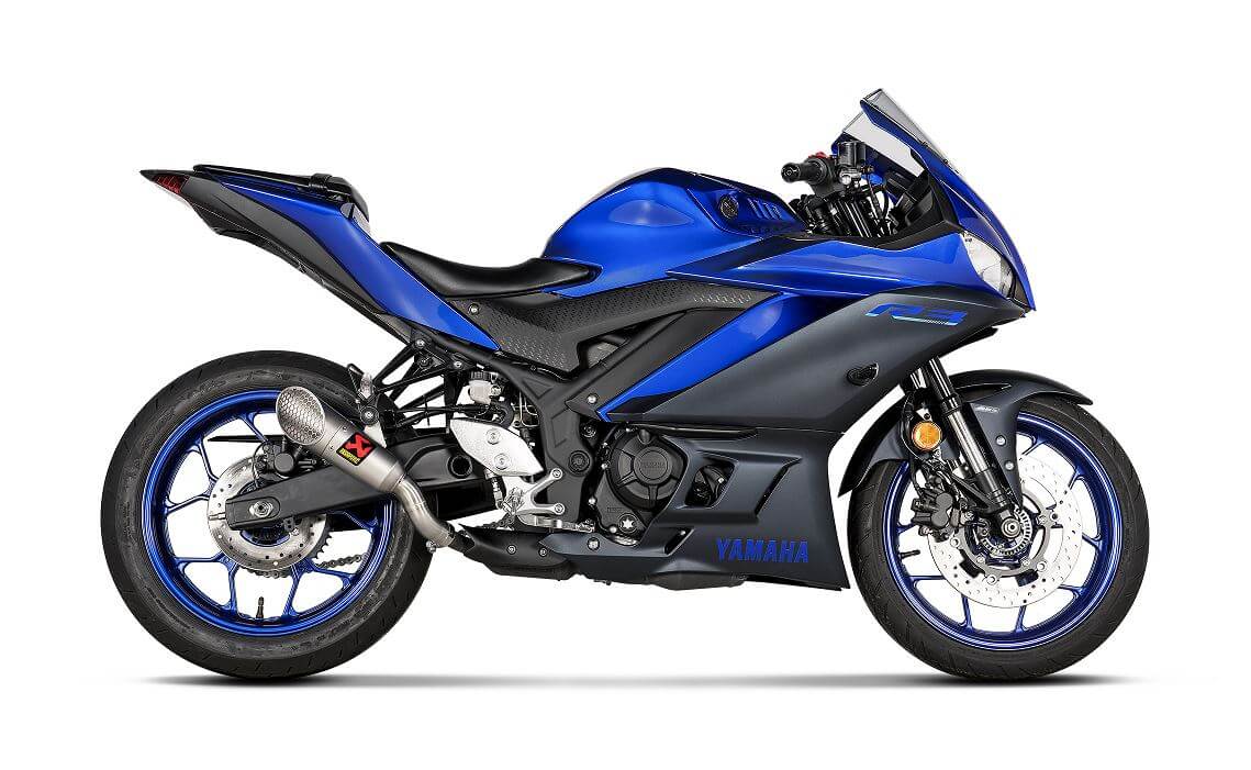 Akrapovic Slip-On Line (Stainless) Exhaust '23- Yamaha YZF R3/MT-03