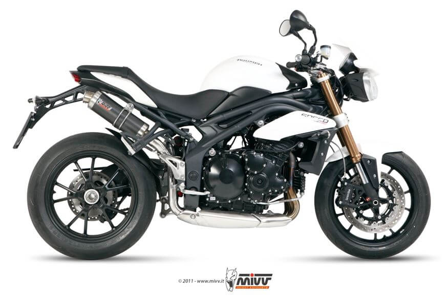 MIVV GP Carbon Slip-On Exhaust '11-'15 Triumph Speed Triple 1050 R/S/RS