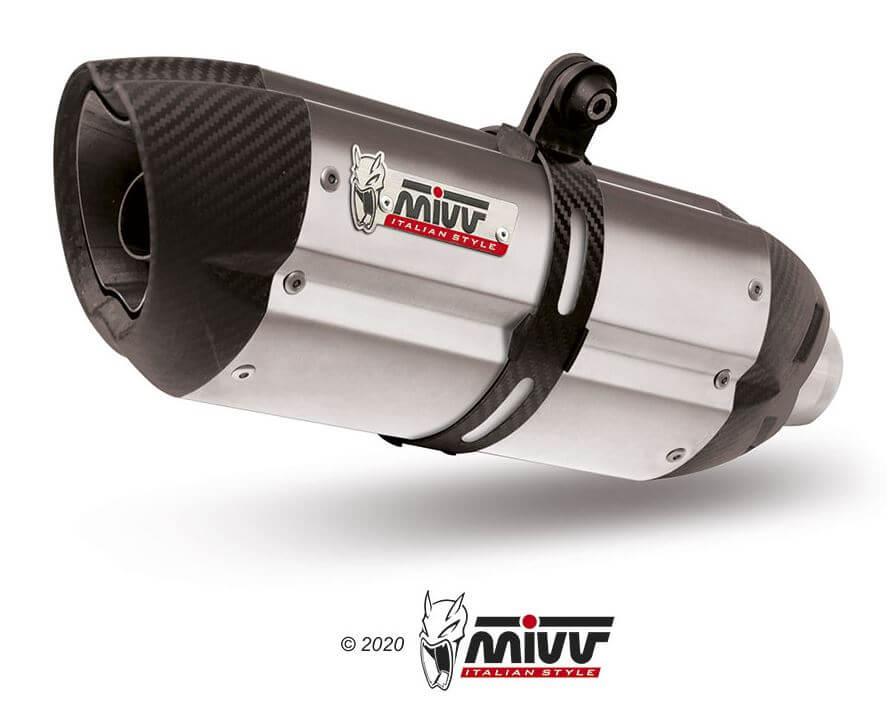 MIVV Suono Stainless Steel Slip-On Exhaust '11-'15 Triumph Speed Triple 1050 R/S/RS