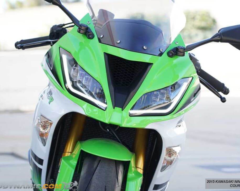 Motodynamic Full LED Projection Headlight with DRL '13-'17 Kawasaki Ninja 300, '13-'18 ZX6R 636