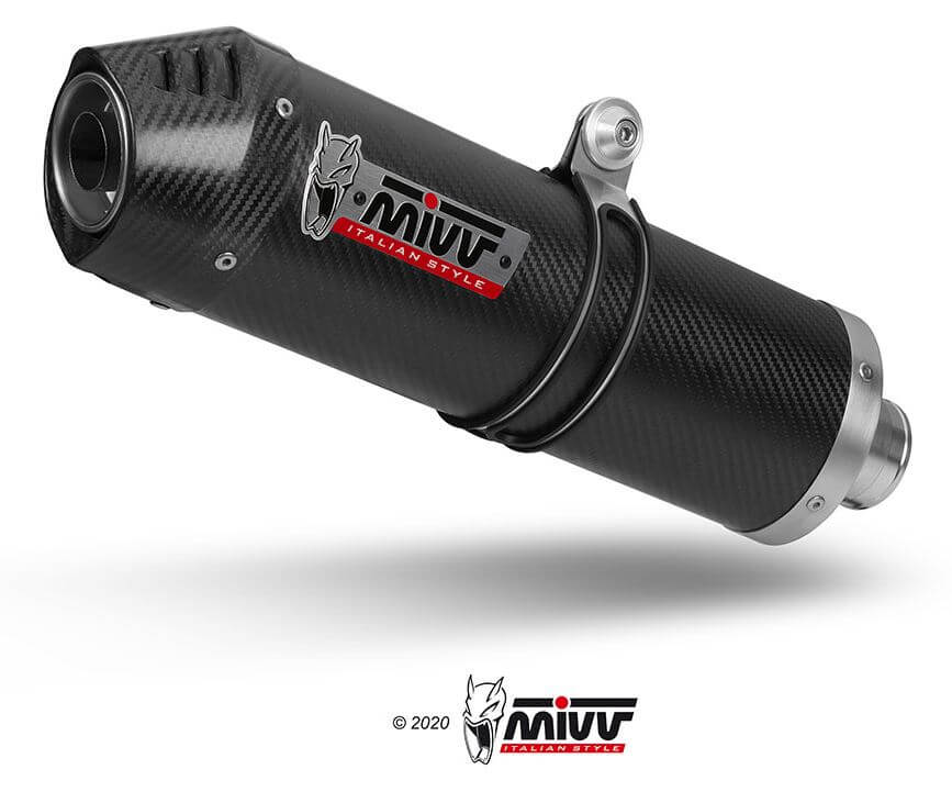 MIVV Oval Carbon Slip-On Exhaust '15-'19 BMW S 1000 XR