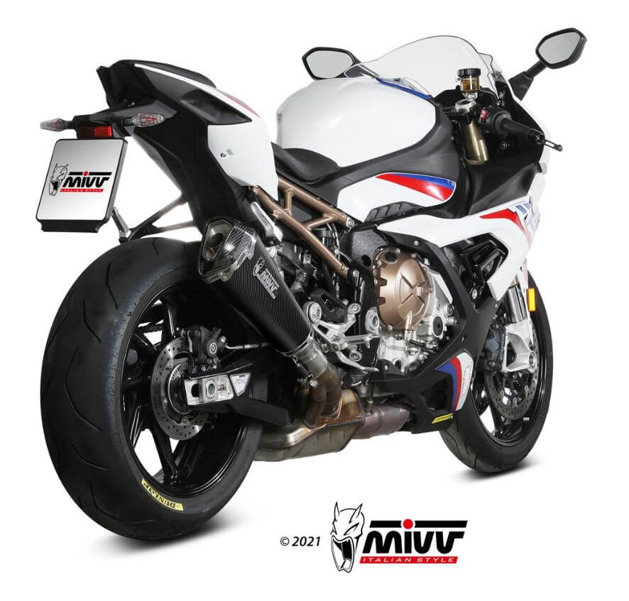 MIVV Delta Race Carbon Slip-On Exhaust '19-'23 BMW S 1000 RR
