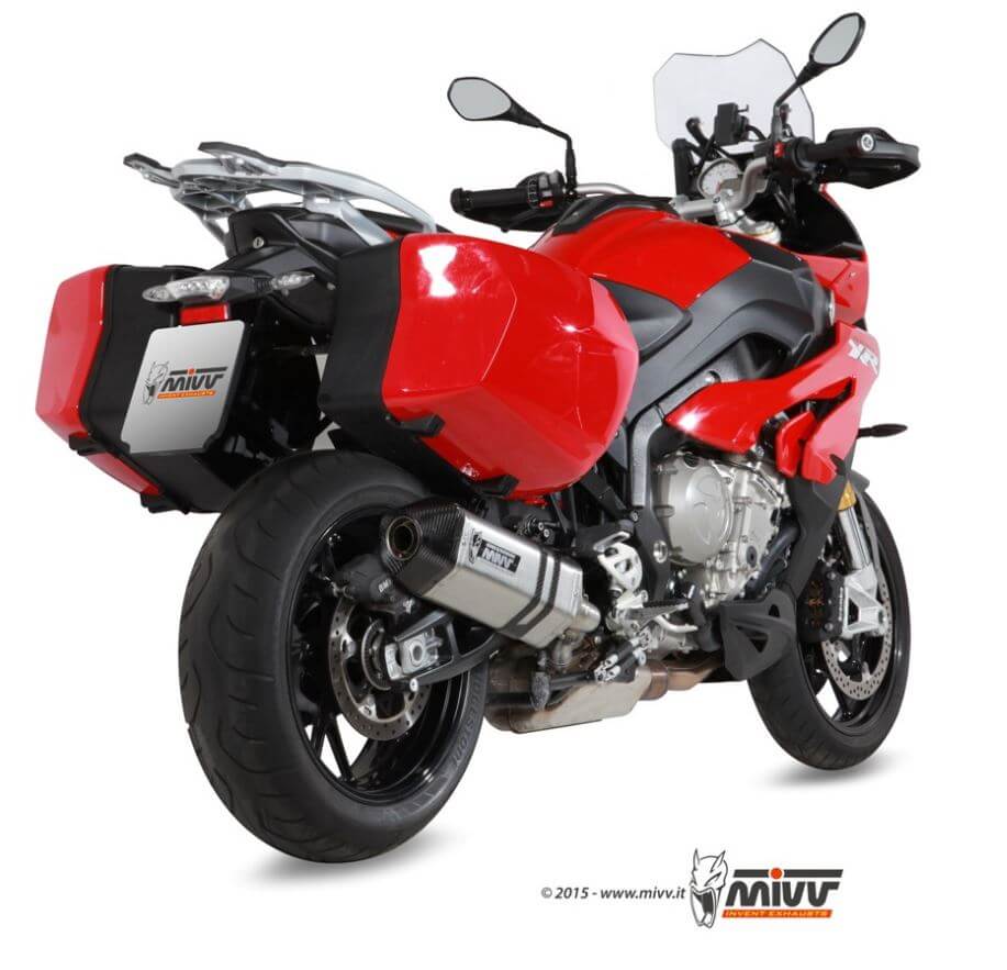 MIVV Speed Edge Stainless Steel Slip-On Exhaust '15-'19 BMW S 1000 XR
