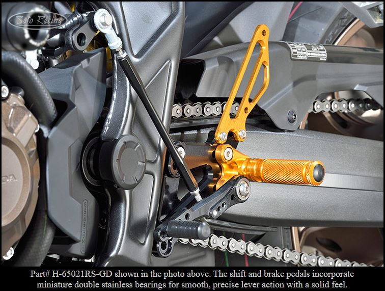 Sato Rearsets 19-22 Honda CBR650R/CB650R (Standard Shift w
