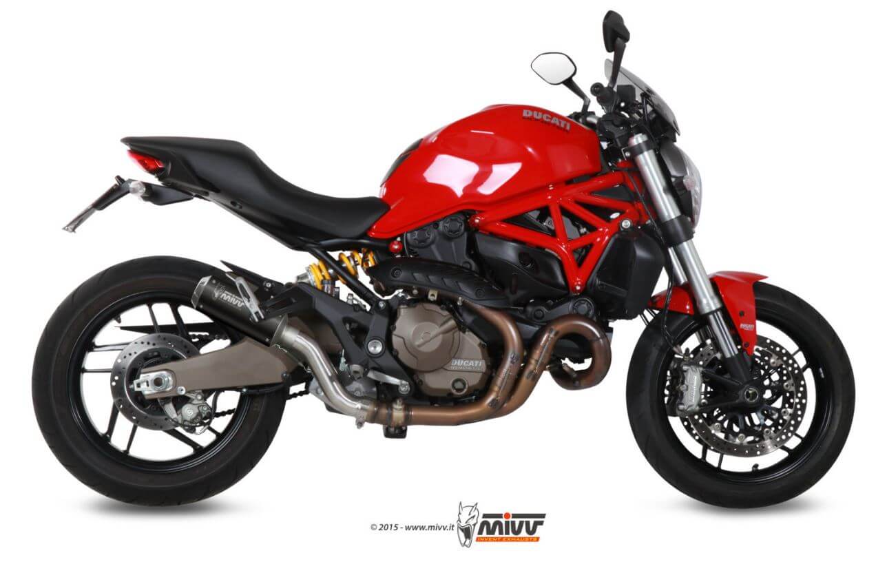 MIVV MK3 Black Stainless Steel Slip-On Exhaust '14-'16 Ducati Monster 1200/S
