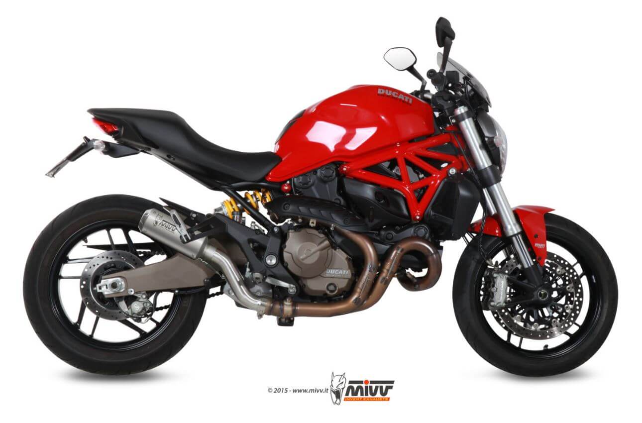 MIVV MK3 Stainless Steel Slip-On Exhaust '14-'17 Ducati Monster 821