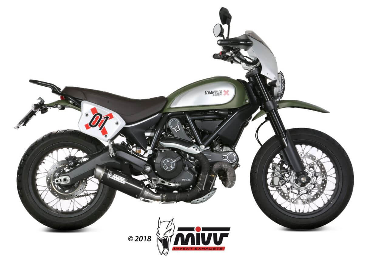 MIVV GP Pro Carbon Slip-On Exhaust '15-'20 Ducati Scrambler 800