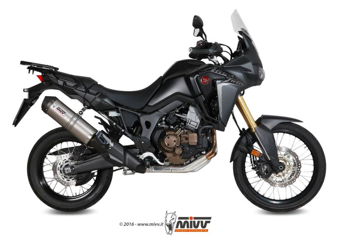 MIVV Oval Titanium Slip-On Exhaust '16-'19 Honda CRF 1000 L Africa Twin