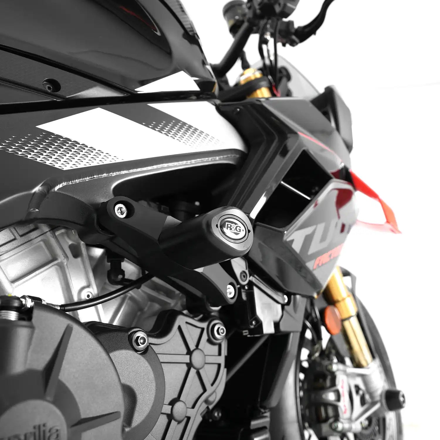 R&G Aero Frame Sliders 15-26 Aprilia Tuono V4 1100 Factory, 11-20 Tuono V4, 11-14 Tuono V4 R (APRC)