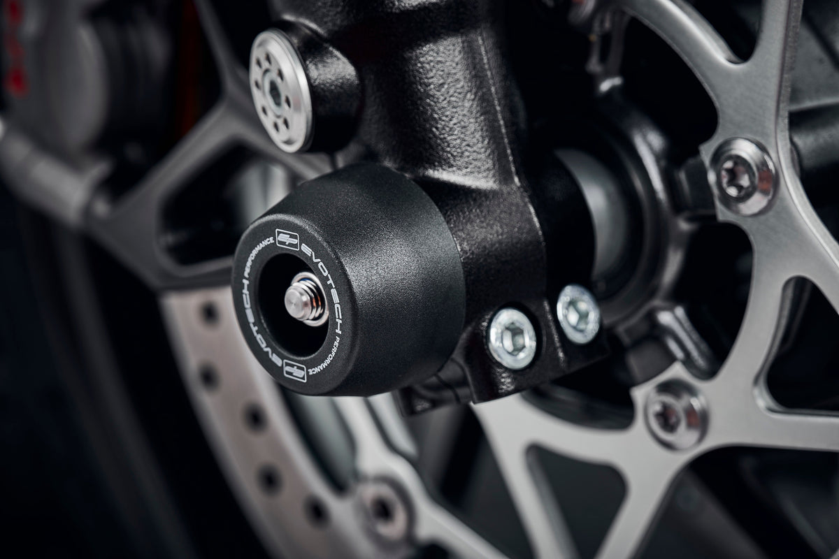 Evotech Performance Front Spindle Bobbins 2027 Triumph Street Triple 798 RS