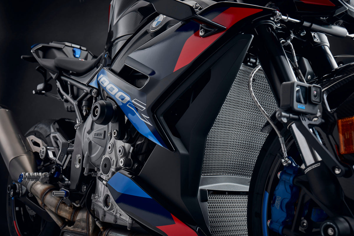 Evotech Performance Radiator and Oil Cooler Guard Set fitted to BMW S1000R