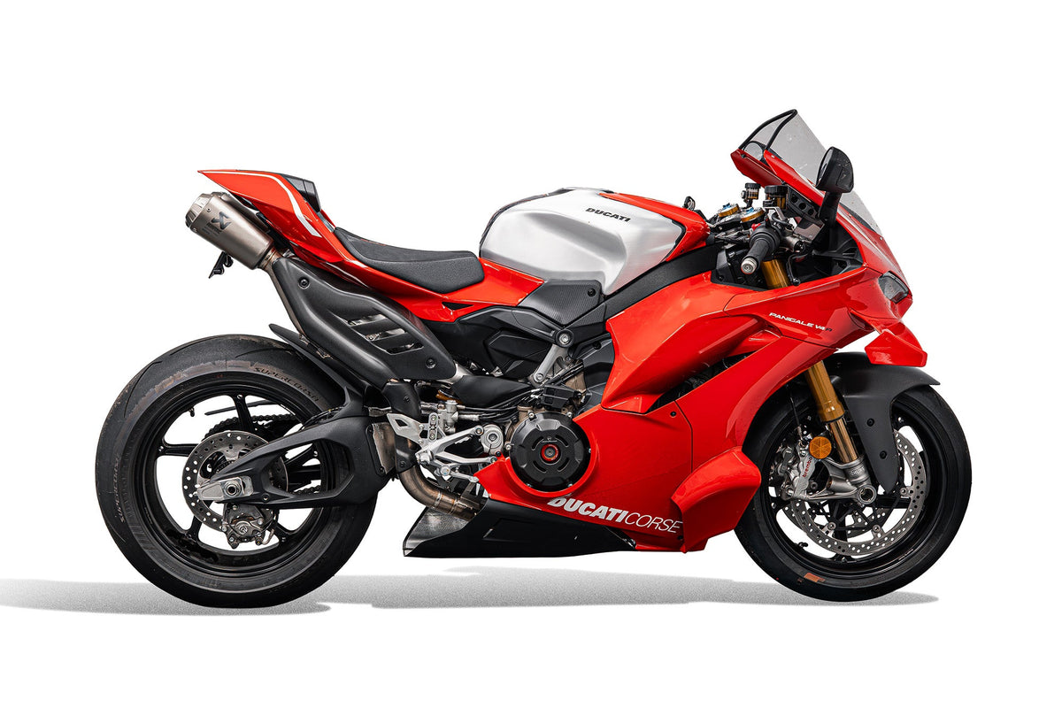 Evotech Performance Dynamic Tail Tidy with Sequential Indicators 25-26 Ducati Panigale V4/S Akrapovic Titanium Full Race Exhaust