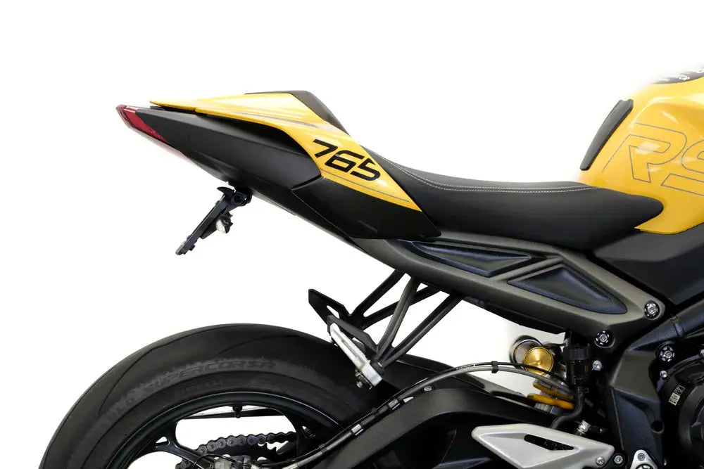 Evotech Performance Dynamic Tail Tidy w/Indicators 20-21 Triumph Daytona 765 Moto2, 20-25 Street Triple R/RS/S/Moto2