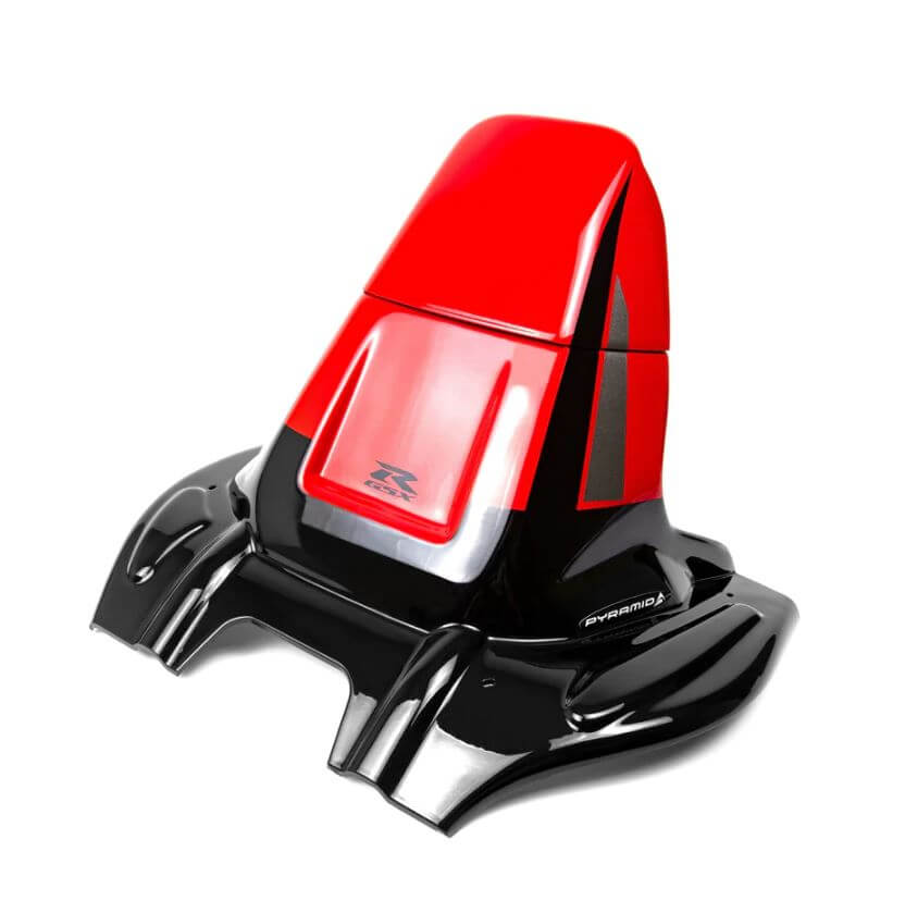 Pyramid Rear Tire Hugger '17-'23 Suzuki GSX-R 1000 | Pearl Mira Red/Glass Sparkle Black