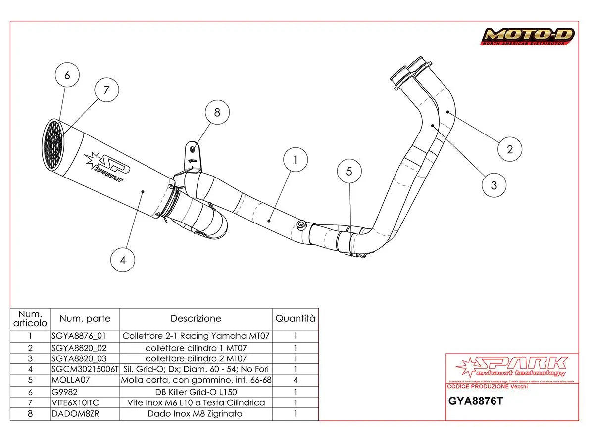 Spark GRID-O Full Exhaust System 22-25 Yamaha R7