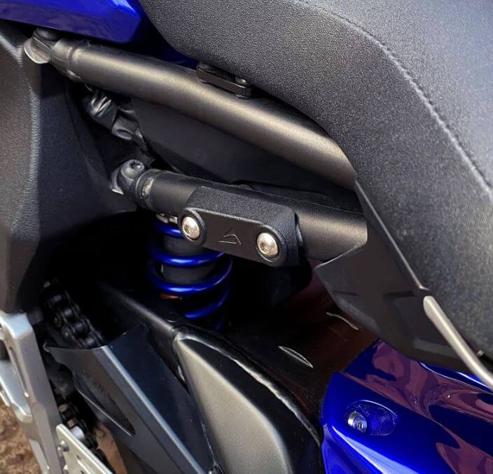 Pyramid Rear Peg Blanking Blocks '16-'23 Yamaha MT-10/SP | Matte Black