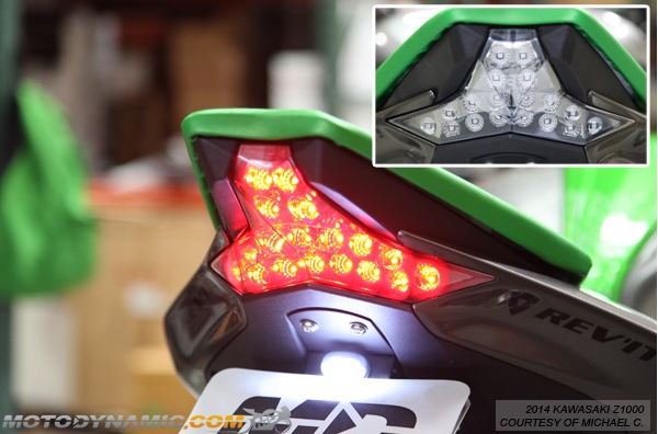 Motodynamic Sequential LED Tail Light '14-'16 Kawasaki Z1000, '16-'18 ZX10R, '18- Ninja 400 - Clear