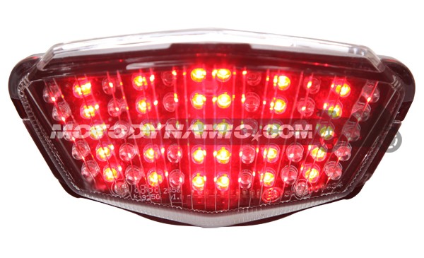 Motodynamic Sequential LED Tail Light for 2008-2012 Kawasaki Ninja 250R - Clear