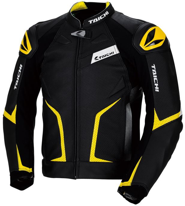 RS TAICHI GMX RSJ832 Arrow Leather Jacket (Black/Yellow 