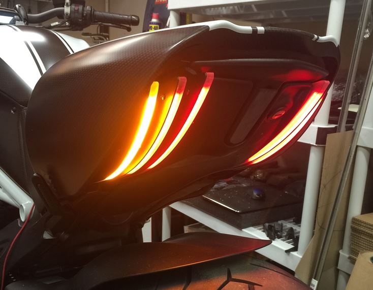 New Rage Cycles Run + Brake + Turn Signals For Ducati Diavel