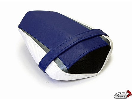 LuiMoto Limited Edition Seat Cover '09-'14 Yamaha YZF R1 - CF White/Blue - Motostarz USA