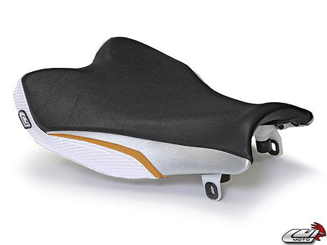 LuiMoto Sport Seat Covers '09-'16 Suzuki GSXR 1000 - Black/Silver - Motostarz USA