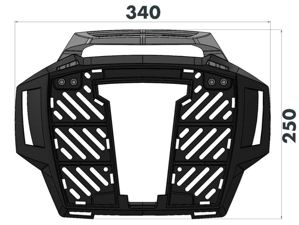 Hepco & Becker Rear Alurack for '19-'20 Honda CRF1100L Africa Twin