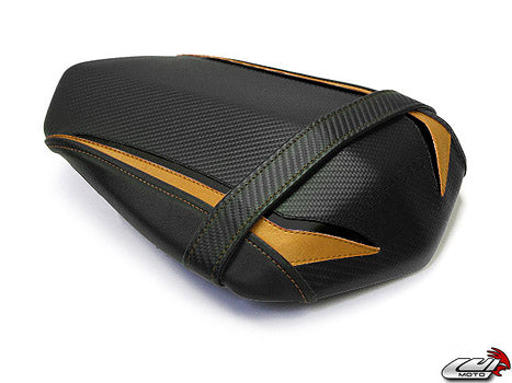 LuiMoto Raven Edition Seat Cover '09-'14 Yamaha YZF R1 - CF Black/Aluminum Gold - Motostarz USA