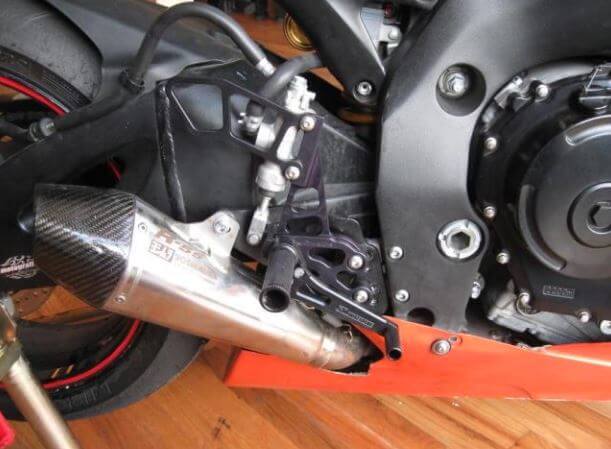 Woodcraft Complete Rearset Kit for '06-'10 Suzuki GSXR 600/750